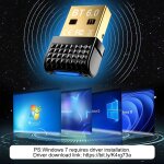 Dongle bluetooth 6. 0, cl bluetooth pour pc, plug and play, compatible avec windows 11 / 10 / 8. 1 / ...
