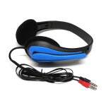 Double 3. 5mm blue casque de jeu stro  rduction de bruit avec micro pour ordinateur portable ps4, ...