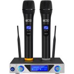 Double microphones dynamiques vhf et ecran led pour karaok� r�union fiesta