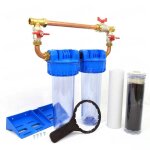 Double porte filtre ? eau bypass 9 3 / 4 avec cartouche 20?m installation super simple raccord 3 / 4  ...