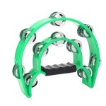Double rang�e de m�tal jingles tambourin a la main un tambourin instrument de percussion pinces m�talliques ...