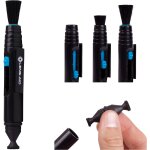 Double stylo de nettoyage avec pinceau et 2 tampons en velours pour nettoyer les objectifs, les lentilles, ...