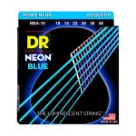 Dr nba - 10 - hi - def neon - blue, jeu guitare acoustique, extra light 10 - 48