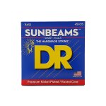 Dr snmr - 45 - sunbeam - nickel plated, jeu guitare basse, medium 45 - 105 short scale