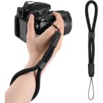 Dragonne r�glable pour appareil photo, sangle d'appareil photo en nylon souple dragonne noire lani�re ...