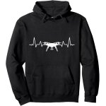 Drones - pilote drone caméra quadrocopter cardiogram drones sweat à capuche Drones - pilote drone caméra quadrocopter cardiogram drones sweat à capuche