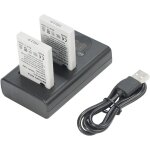 Dste en - el5 lot de 2 batteries de rechange + double chargeur usb avec ecran lcd compatible avec appareil ...