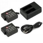 Dual chargeur (deux canaux) + 2 batteries pour gopro hero 5 hero5 ahdbt - 501