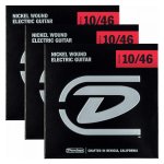 Dunlop 3pden1046 - pack de 3 jeux electrique medium 10 - 46