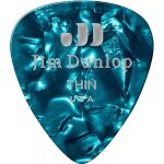 Dunlop 483p11th - m�diators genuine celluloid classic, pack de 12, turquoise, thin