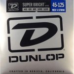 Dunlop super bright stainless steel m�dium 45 - 125 - jeu 5 cordes guitare basse