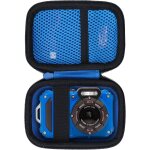 Dur etui housse cas compatible avec kodak pixpro wpz2 appareil photo numrique compact (bleu + noir)