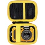 Dur etui housse cas compatible avec kodak pixpro wpz2 appareil photo numrique compact (noir + jaune) ...