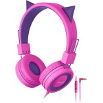Dvsdvcs - simjar casque filaire avec oreilles de chat pour enfants avec microphone pour l'cole, casque ...