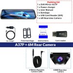 E - ace 4k dvr miroir pour voiture 10 pouces wifi enregistreur vido double camra dash cam pour voitures ...