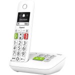 E290a - tlphone fixe sans fil blanc avec rpondeur intgr - grand ecran rtroclair - larges touches ...