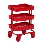 Echelle 1 / 12 miniature chariot roulant organisateur de rangement mini accessoires de meubles de cuisine, ...