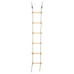 Echelle de corde pour enfants, pour les obstacles d'escalade, en bois, avec 2 crochets, kit d'élingue ... Echelle de corde pour enfants, pour les obstacles d'escalade, en bois, avec 2 crochets, kit d'élingue ...