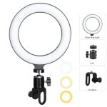 Eclairage ring light à led avec clip, 16cm, pour ordinateur portable, pour vidéoconférence, n'aime, webcam, ... Eclairage ring light à led avec clip, 16cm, pour ordinateur portable, pour vidéoconférence, n'aime, webcam, ...