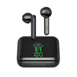 Ecouteurs bluetooth 5. 0 sans fil avec bo�tier de charge et affichage led noir yonis