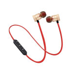 Ecouteurs bluetooth sans fil sport basse stro avec microphone or or yonis