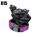 Ecouteurs bluetooth sans fil x15 gaming, �couteurs avec micro, basses, audio, positionnement du son, ...