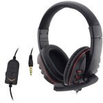 couteurs filaires 3. 5mm, casque de jeu, microphone de musique, pour ps4, playstation 4, pc, chat
