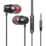 Ecouteurs filaire, ecouteur avec microphone et contrle du volume, oreillette filaire stro anti - bruit ...