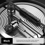 Ecouteurs filaires st�r�o basse, casque de sport hi fi, oreillettes filaires avec microphone am�lior� ...