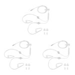 Ecouteurs filaires � tube d'air st�r�o 3. 5mm, 3 pi�ces, casque binaural anti - radiation, oreillettes ...