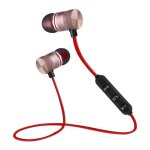 Ecouteurs intra - auriculaires bluetooth a aimant en m�tal, casque d'ecoute st�r�o, oreillettes de sport, ...