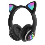 Ecouteurs intra auriculaires de chat, rduction du bruit, style mignon, lumineux rvb, carte tf, jack ...