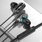 Ecouteurs intra auriculaires filaires avec basses, 3. 5mm, oreillettes avec micro, stro 6d, pour ios ...