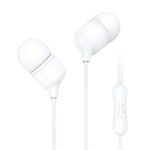 �couteurs intra - auriculaires hifi sound music ecouteurs avec micro pour iphone pc 3, 5 mm, blanc