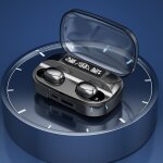 Ecouteurs intra - auriculaires sans fil bt5. 2 tws, avec miroir led, affichage numrique, lampe de poche, ...