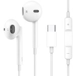 Ecouteurs intra - auriculaires usb c pour iphone 16 pro max 15 plus ipad pro avec cble de type c, microphone, ...