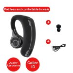 Ecouteurs sans fil bluetooth v18, oreillettes de bureau, mains libres, crochet d'oreille, avec micro, ...