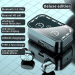 Ecouteurs sans fil tws bluetooth 5. 0, r�duction du bruit, prise d'oreille st�r�o, avec miroir, micro, ...