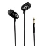 Ecouteurs smartphones oreillettes intra - auriculaires jack nylon noir yonis