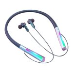 Ecouteurs tour de cou r�duction lumineuse du bruit double mode st�r�o basse sans fil bluetooth compatible ...
