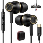 Ecouteurs usb c, pour iphone 16, 15 pro max, 5g, magn�tiques, avec c�ble, microphone, port usb c, pour ...
