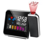 Ecran couleur projection numrique affichage couleur horloge electronique led rotatif projection rveil ...