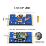 cran tactile lcd dsi de 7 pouces, 5 points tactiles, 800x480, angle de vision de 170 degrs, moniteur ...
