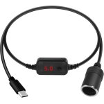 Eifj - pd usb c mle vers prise allume - cigare cble convertisseur, 5v a 20v type c allume - cigare ...