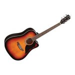 Eko rangercw - eq - bwn - guitare acoustique ranger cutaway brown sunburst eq