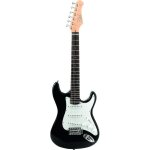 Eko s100 - blk - guitare electrique type strat 3 / 4 - black
