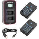 En - el20 batterie de remplacement (pack de 2) et cran lcd intelligent double chargeur usb pour nikon ...