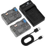En - el3e lot de 2 batteries d'appareil photo et chargeur compatibles avec nikon d30, d50, d70, d70s, ...
