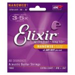 Elixir 11002 nanoweb jeu de cordes pour guitare folk extra light
