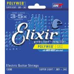 Elixir 12000 polyweb super light 9 - 42 cordes pour guitare electrique